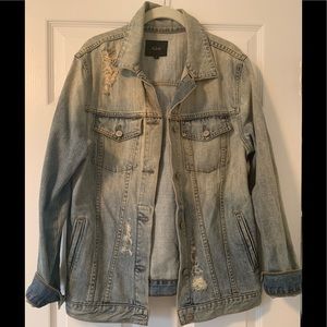 Rails Distressed Denim Jacket, Size Medium
